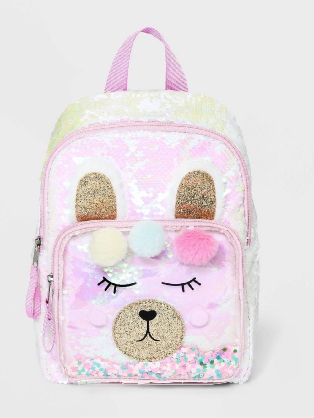 Girls' 10.5" Sequin Llama Backpack - Cat & Jack™ Pink